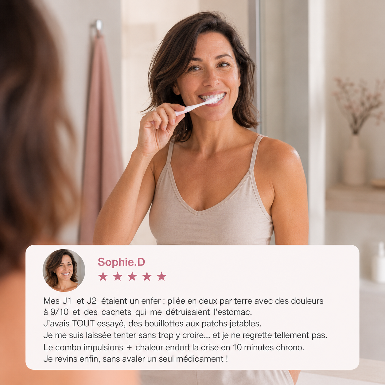 Lullia™ |  Appareil anti-douleurs menstruelles (TENS + Chaleur)