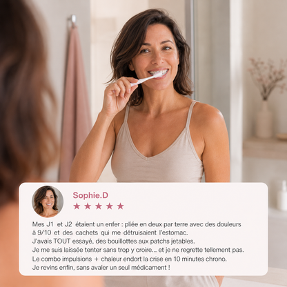 Lullia™ |  Appareil anti-douleurs menstruelles (TENS + Chaleur)