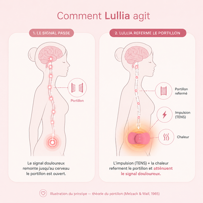 Lullia™ |  Appareil anti-douleurs menstruelles (TENS + Chaleur)